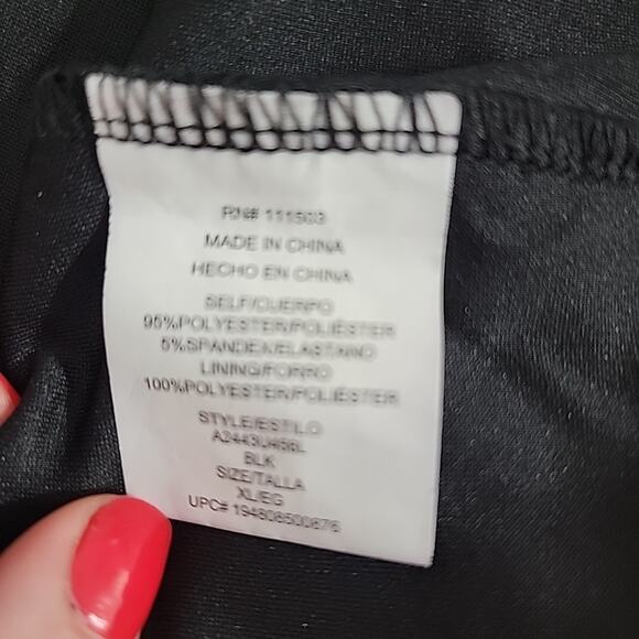 Lilly Rose Black Bodycon Dress Off Shoulder Stretch NWT Womens XL Sexy Party - Picture 8 of 8